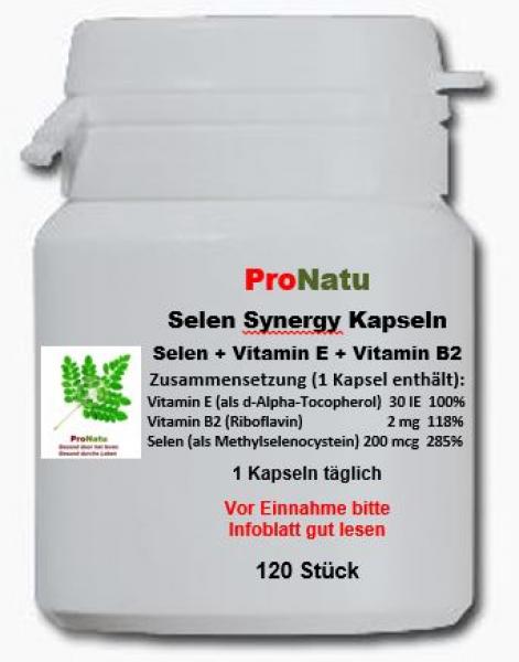 ProNatu 120 Selenium Synergy Capsules 200 mcg (comme methylselenocysteine)